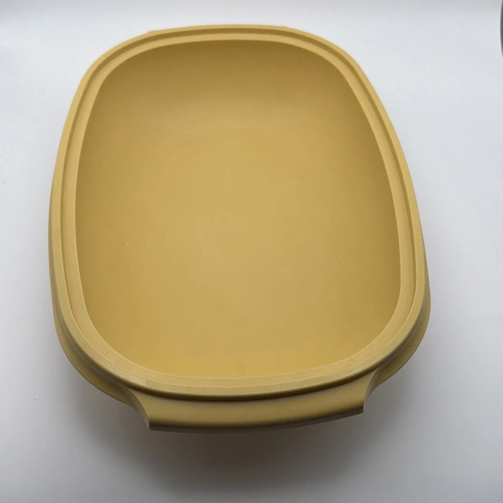 Vintage Tupperware #1273-4 Harvest Gold 3 Piece Vegetable/Rice Steamer Strainer